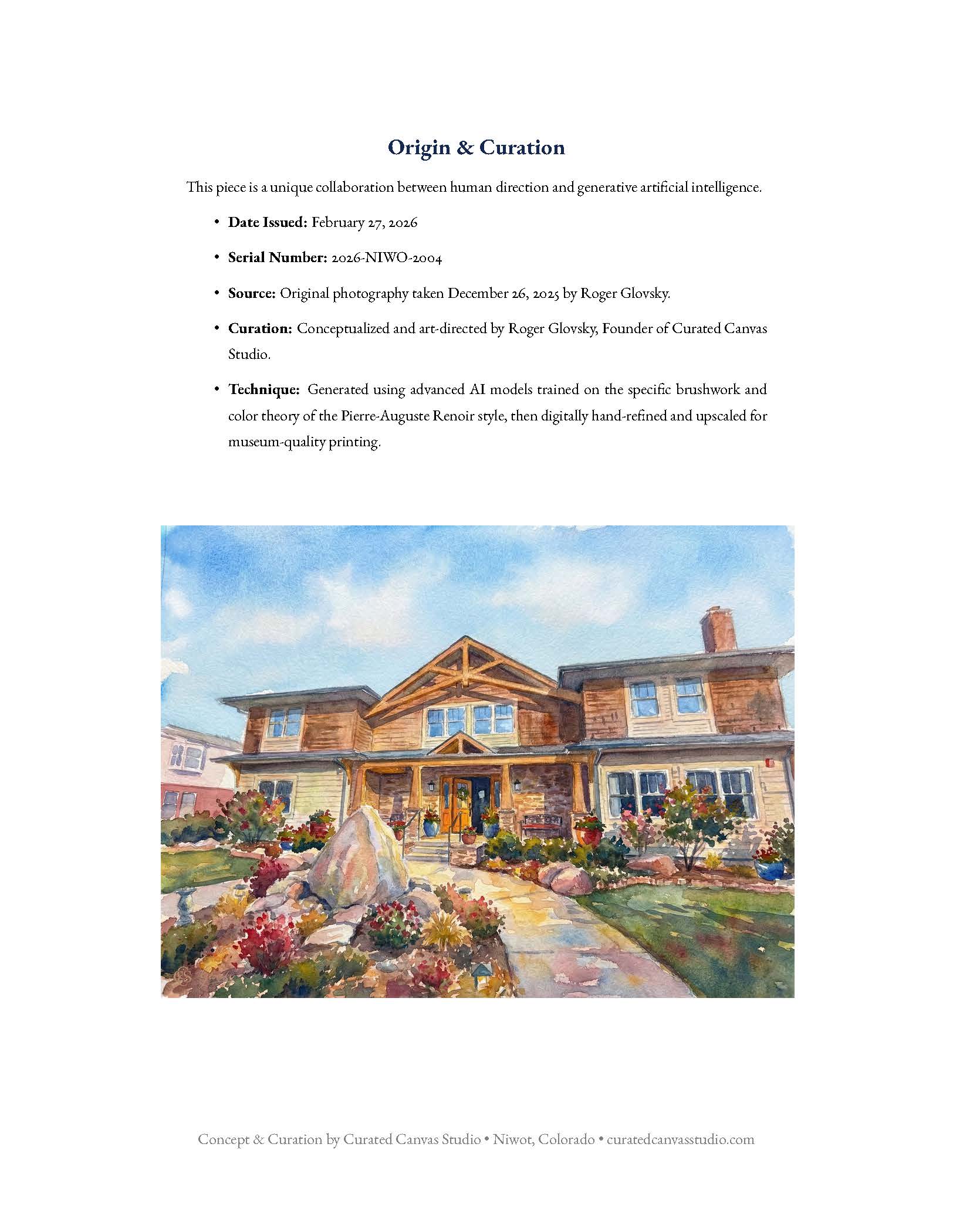 Origin & Curation for Niwot Inn