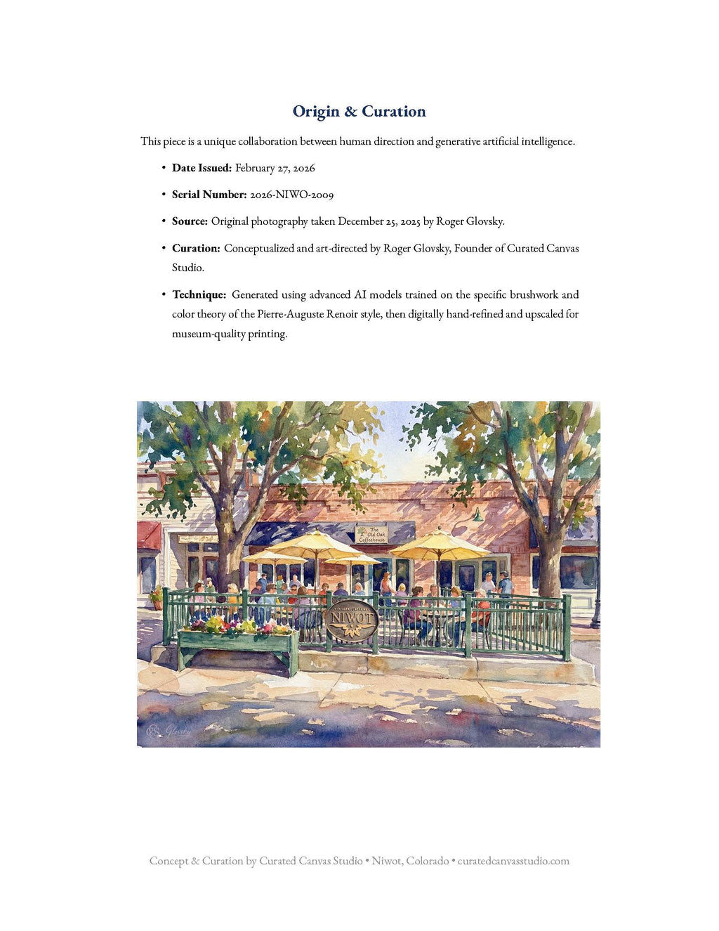 Origin & Curation for The Old Oak Coffeehouse
