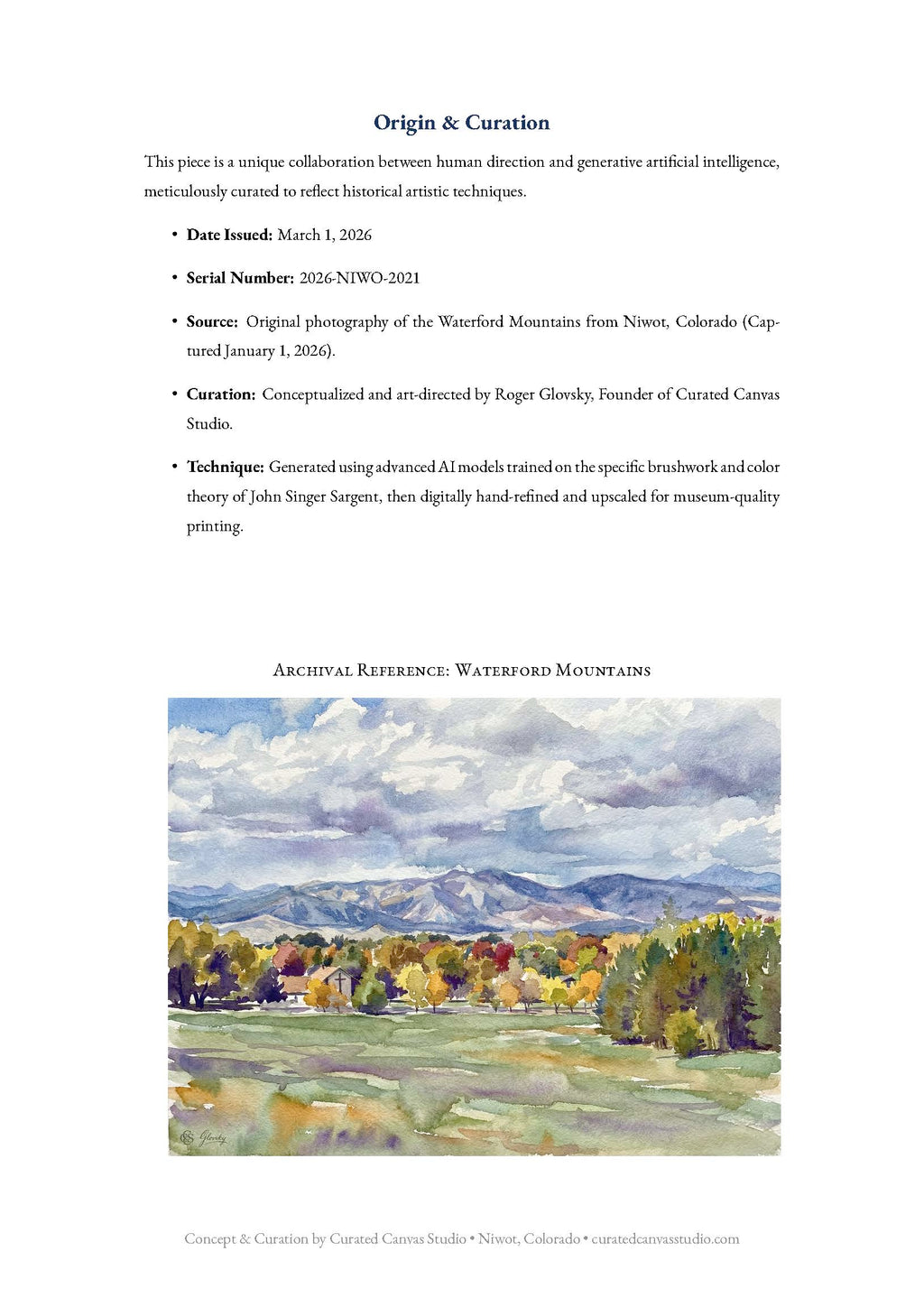 Origin & Curation of The Effect of Autumn Light