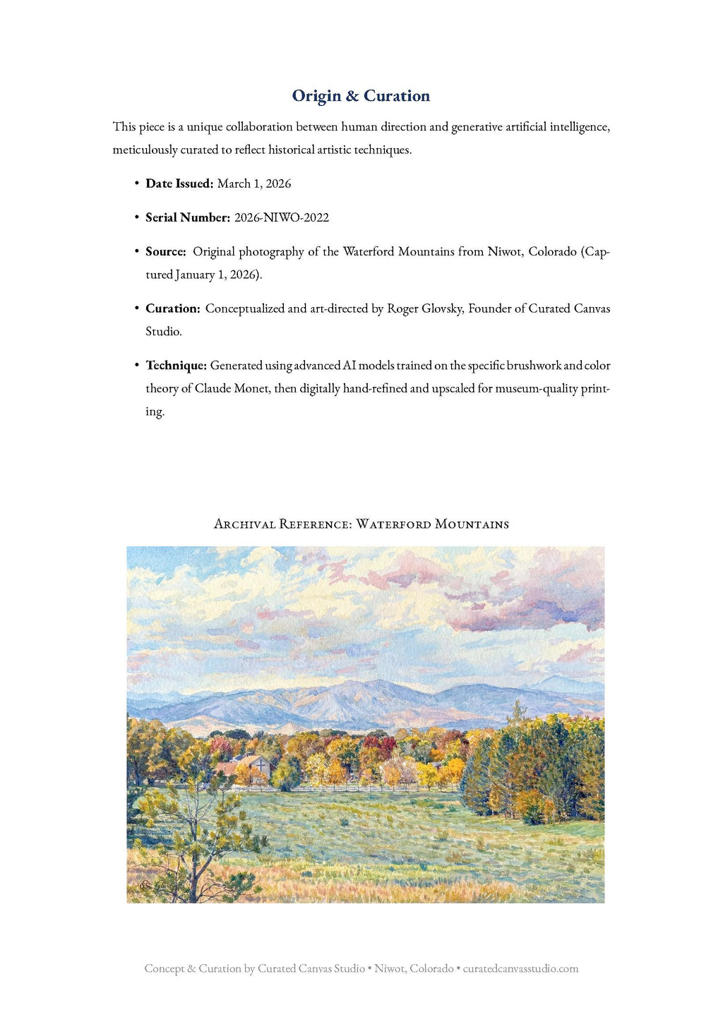 Origin & Curation of Shimmering Autumn Air