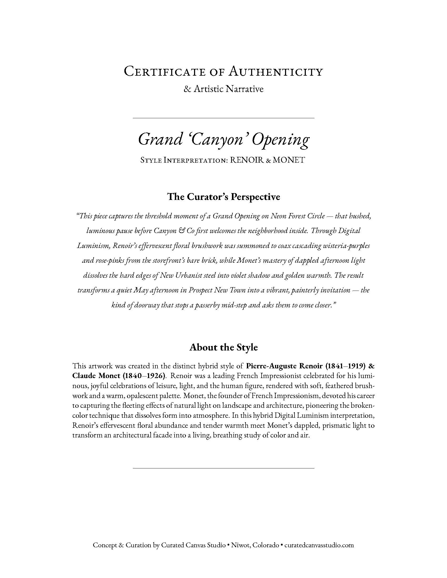 Canyon & Co: Grand Opening