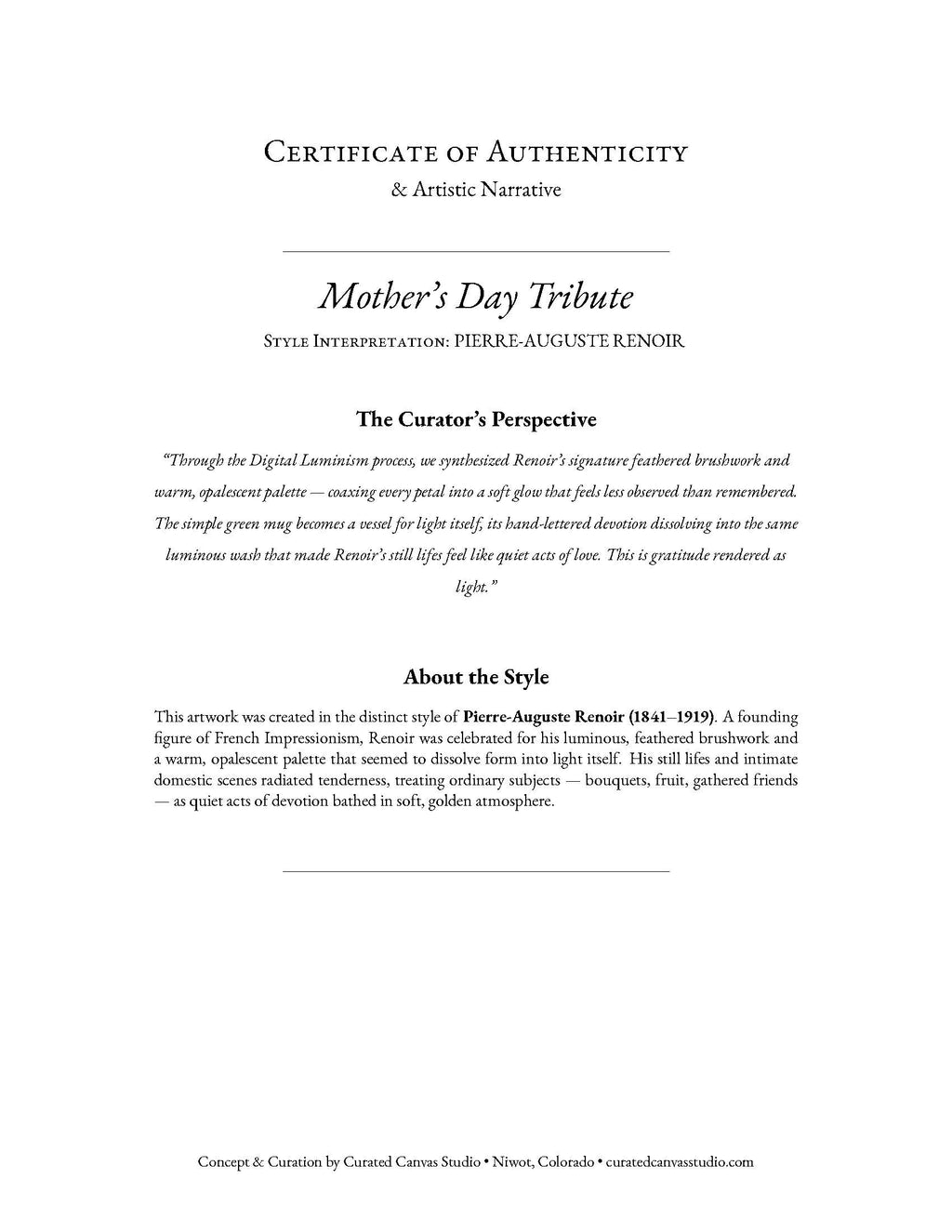 Mother's Day Tribute
