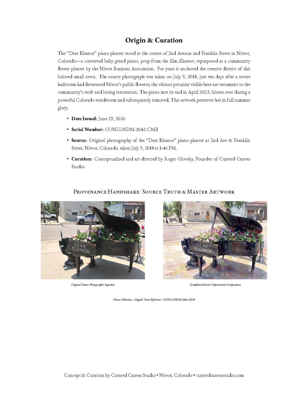 "Dear Eleanor" Piano