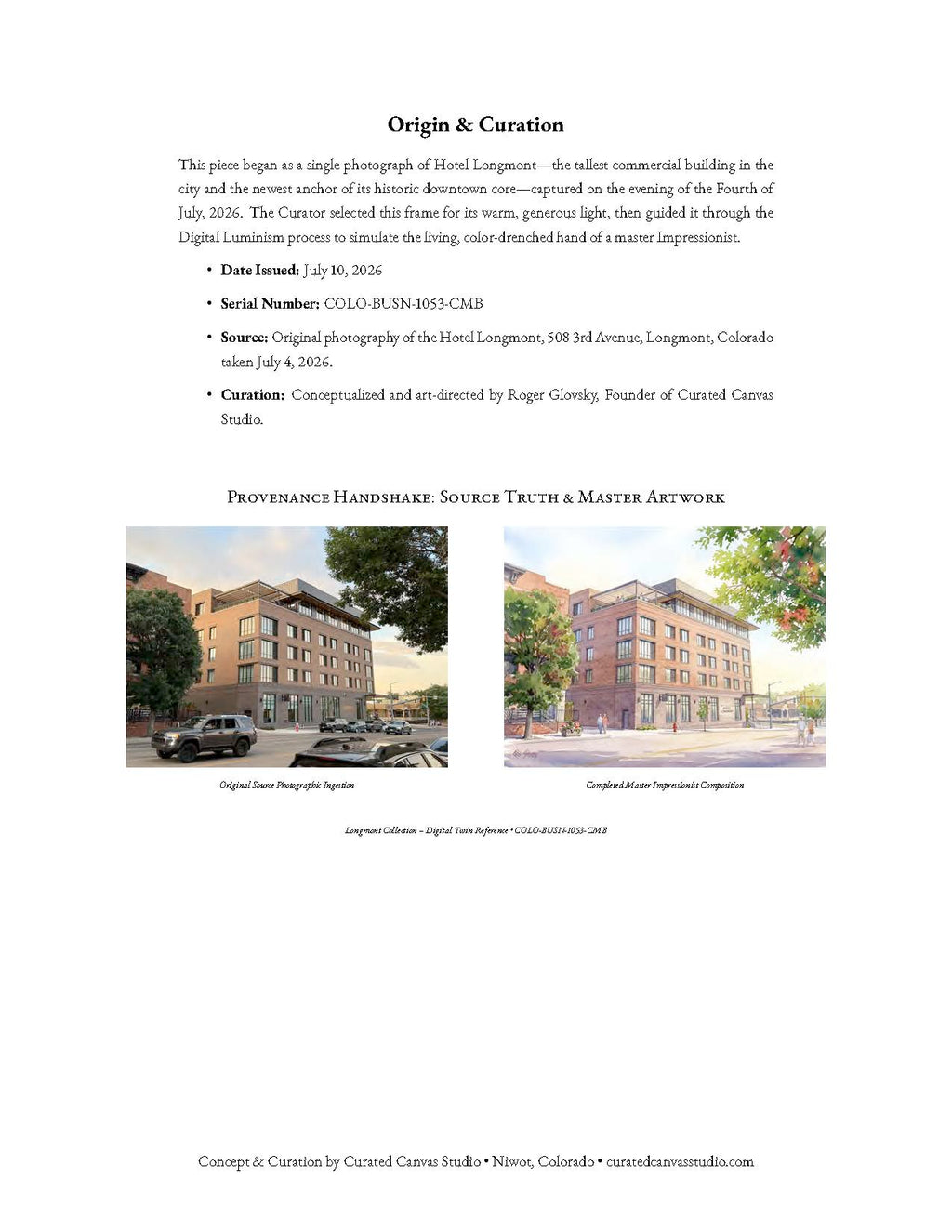Hotel Longmont: Golden Hour on Third Avenue