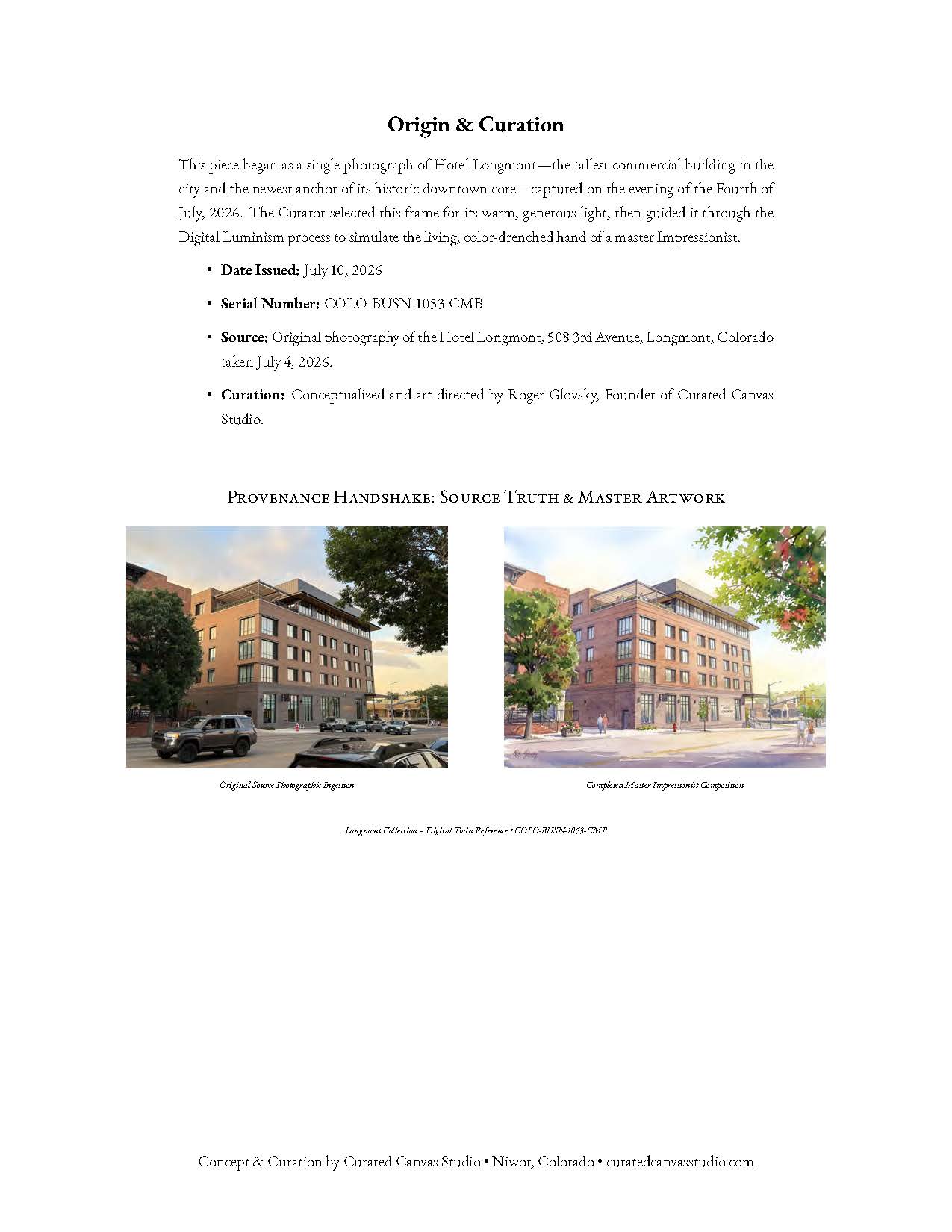 Hotel Longmont: Golden Hour on Third Avenue