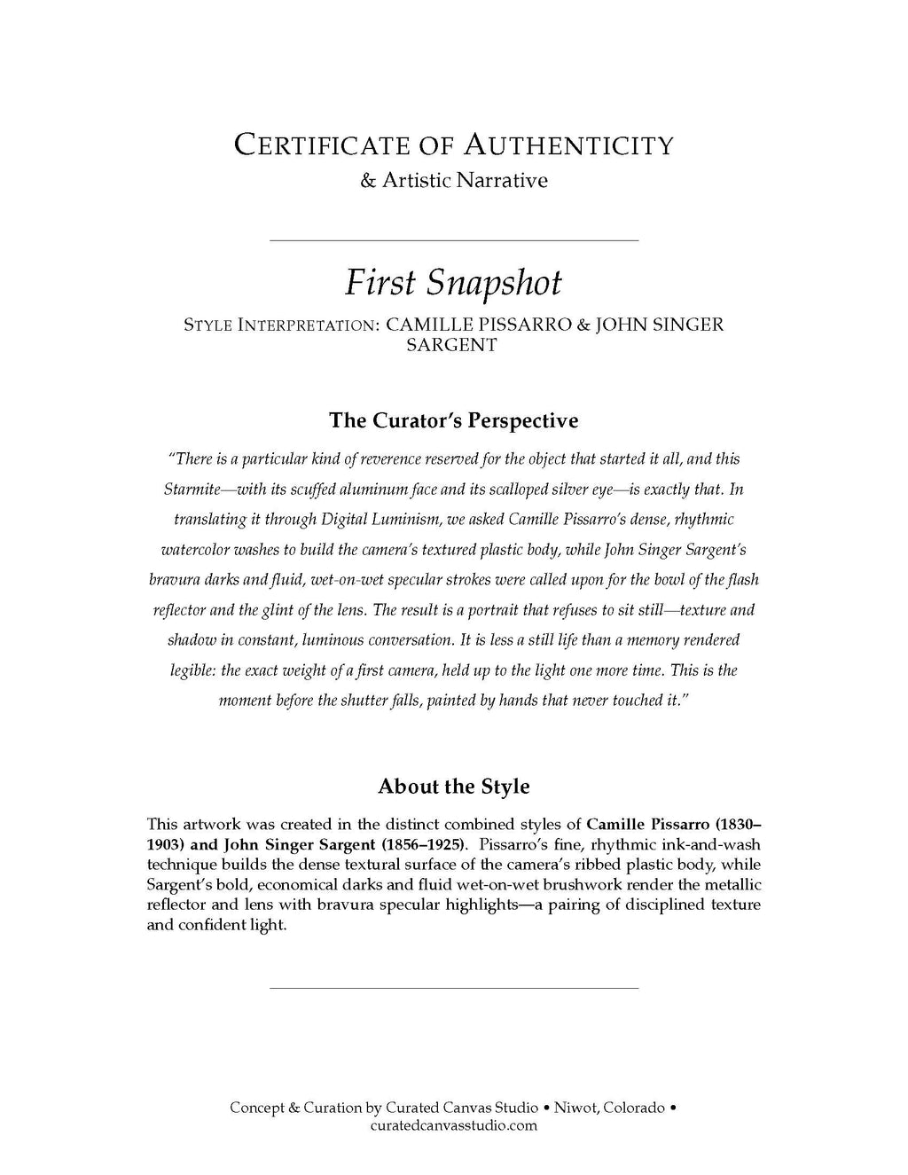 First Snapshot
