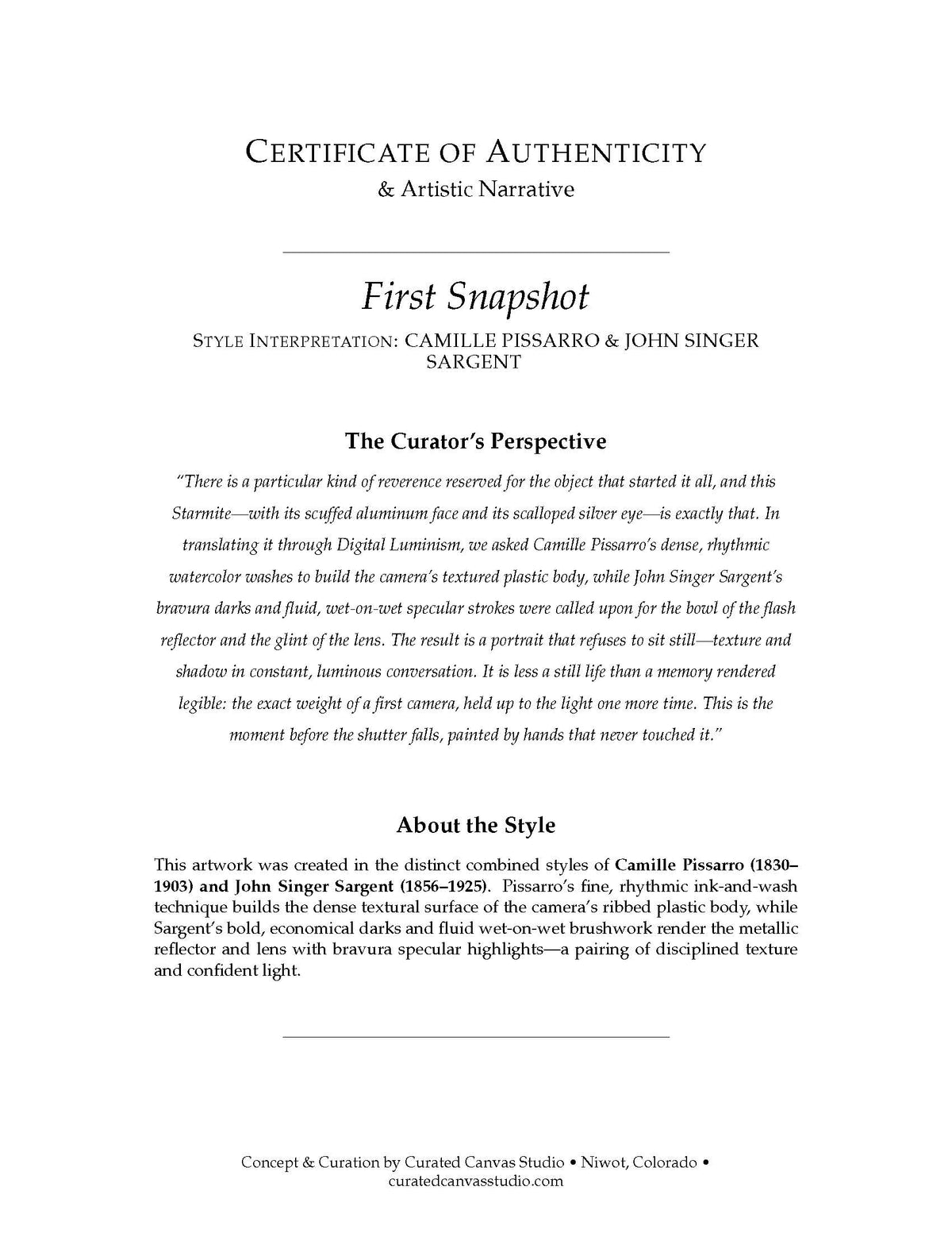 First Snapshot